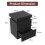 ELECWISH (Black) LED Bedside Table 2 Drawers Cabinet with Charging 8