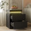 ELECWISH (Black) LED Bedside Table 2 Drawers Cabinet with Charging 9