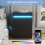 ELECWISH (Black) LED Bedside Table 2 Drawers Cabinet with Charging 10
