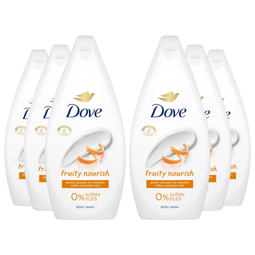 Dove Fruity Nourish Body Wash 0% Sulfate Sles 450Ml,6Pk