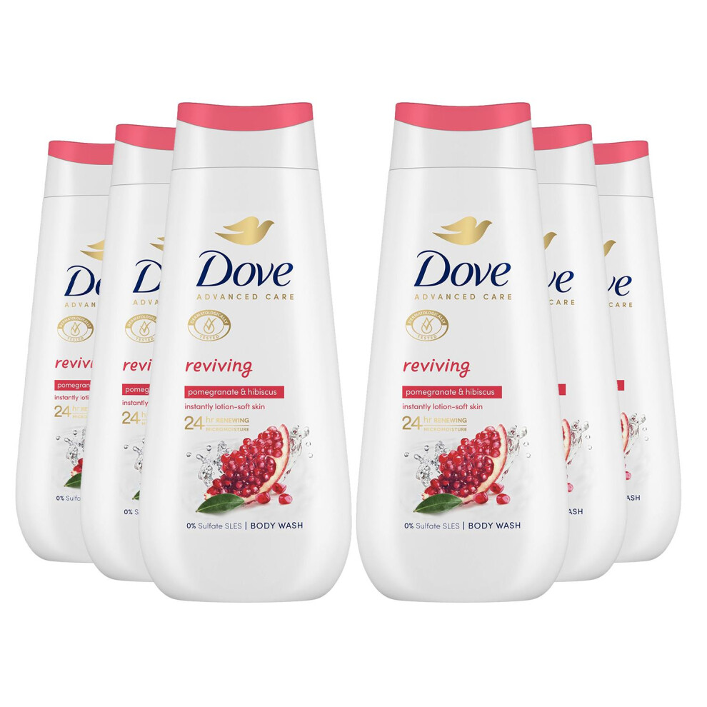 Dove Advanced Care Body Wash Reviving, 6x225ml