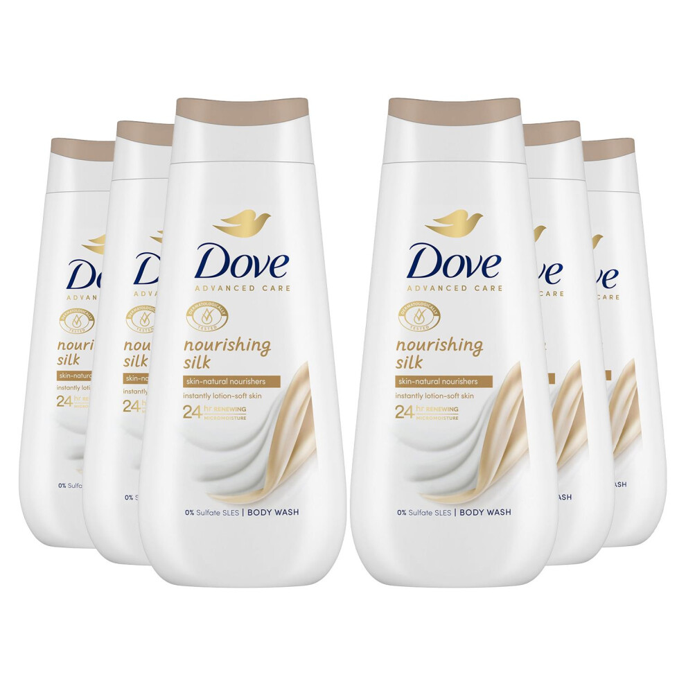 Dove Advanced Care Body Wash Nourishing Silk 24H, 6x225ml