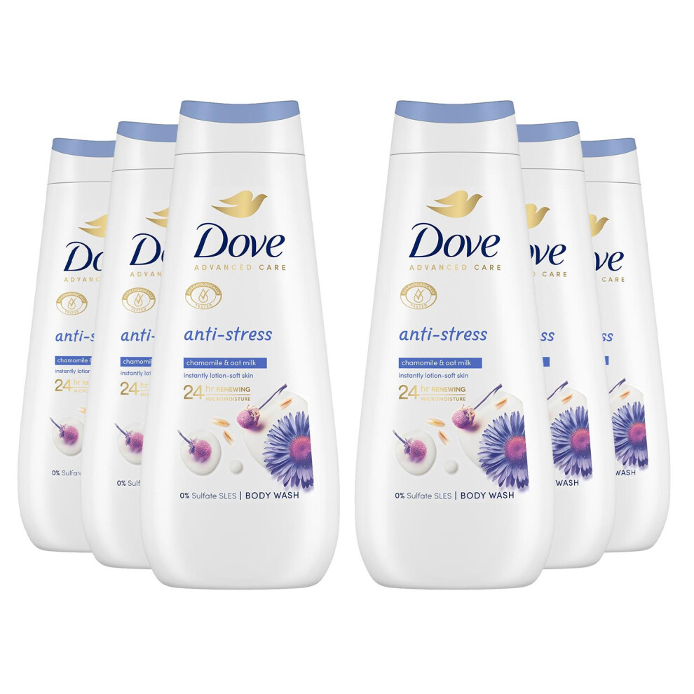 Dove Advanced Care Body Wash Anti-Stress, 6x400ml