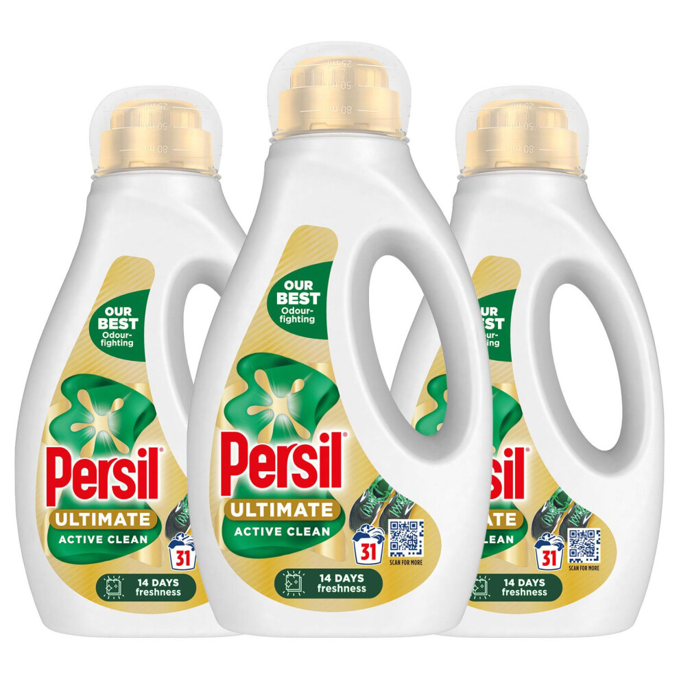 Persil Ultimate Liquid Detergent Active Clean 31 W 837ml,3pk