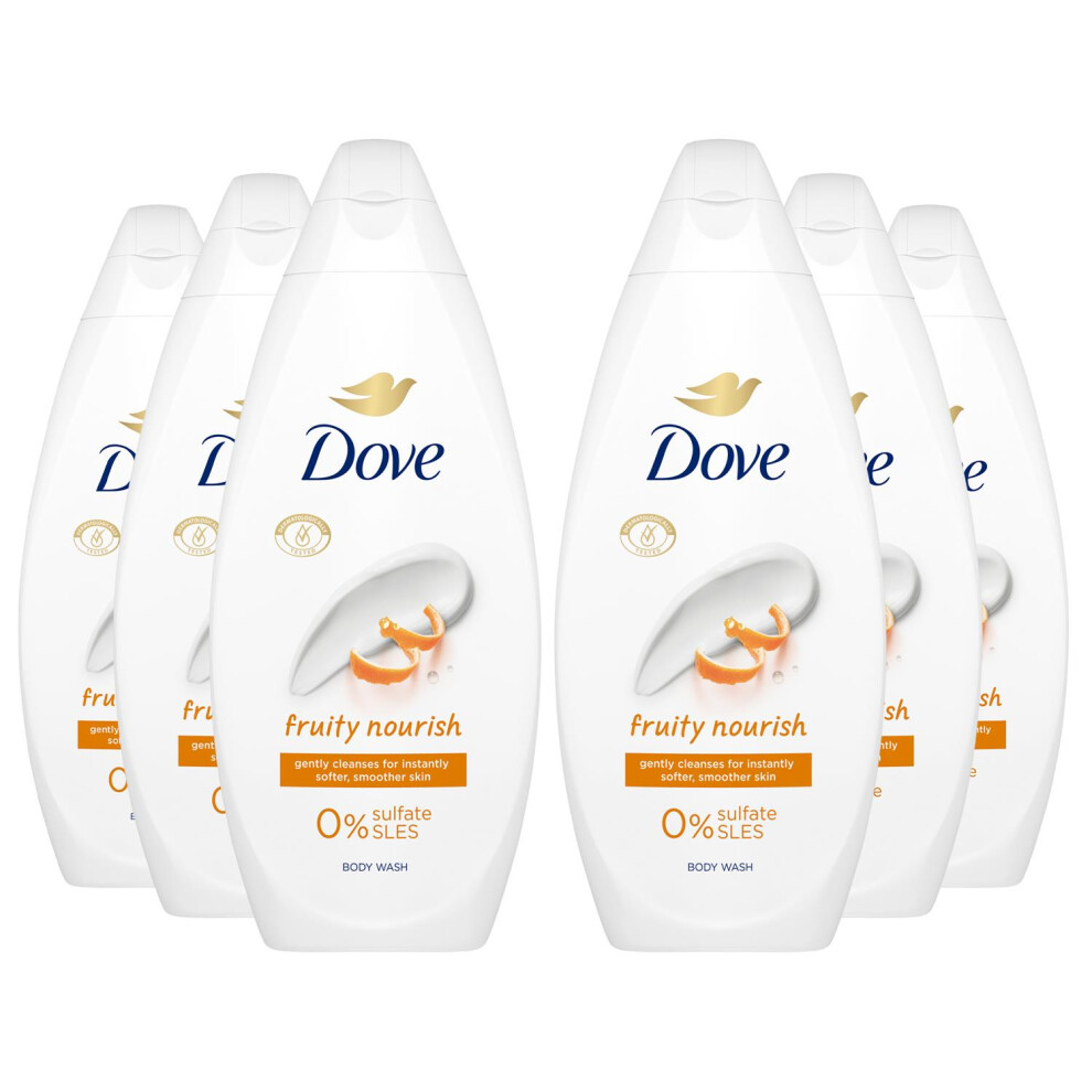 Dove Fruity Nourish Body Wash 0% Sulfate SLES, 6x225ml-image-OPC-PFBQBJV-NEW