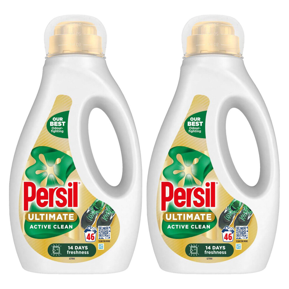 Persil Ultimate Liquid Detergent Active Clean 46W 1.242L,2pk