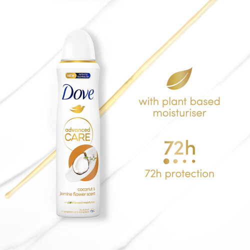 Dove Dove Advanced Care Antiperspirant Deo CoconutScent 200ml,6pk 2