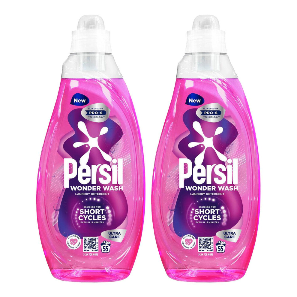 Persil Wonder Wash Laundry Detergent 55 Washes 1.485L, 2pk