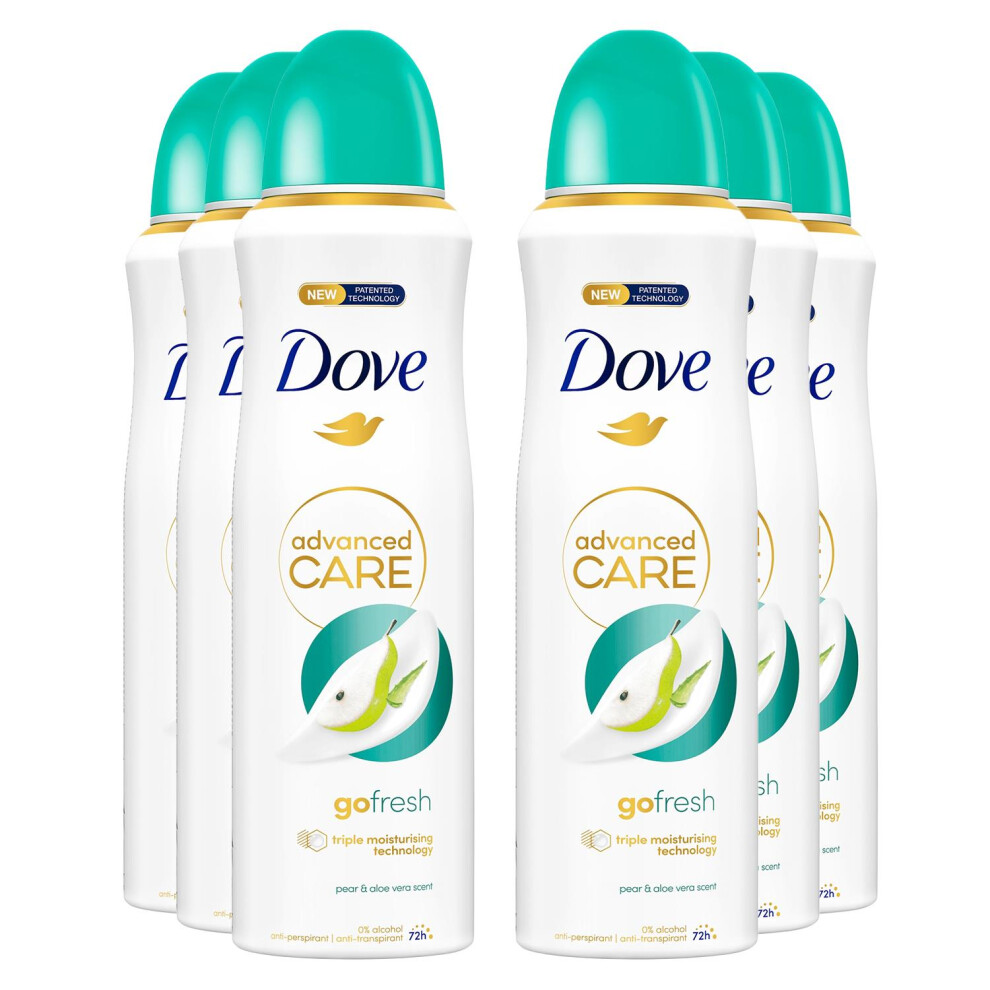 Dove Advanced Care Go Fresh Antiperspirant Deo 200ml, 6pk