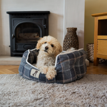 AllPetSolutions Alfie Check Soft Dog Bed  - Size Large 75x55x23cm