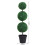 Outsunny Outsunny 2 PCS Artificial Boxwood Three Balls Tree Decorative  Plant Leaves 2