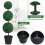 Outsunny Outsunny 2 PCS Artificial Boxwood Three Balls Tree Decorative  Plant Leaves 4