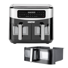 Geepas 9L XL Dual Zone Air Fryer & 10L Air Fryer Drawer Combo