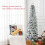 Homcom HOMCOM 6ft Flocked Pencil Christmas Tree with Auto Open, Steel Base 4