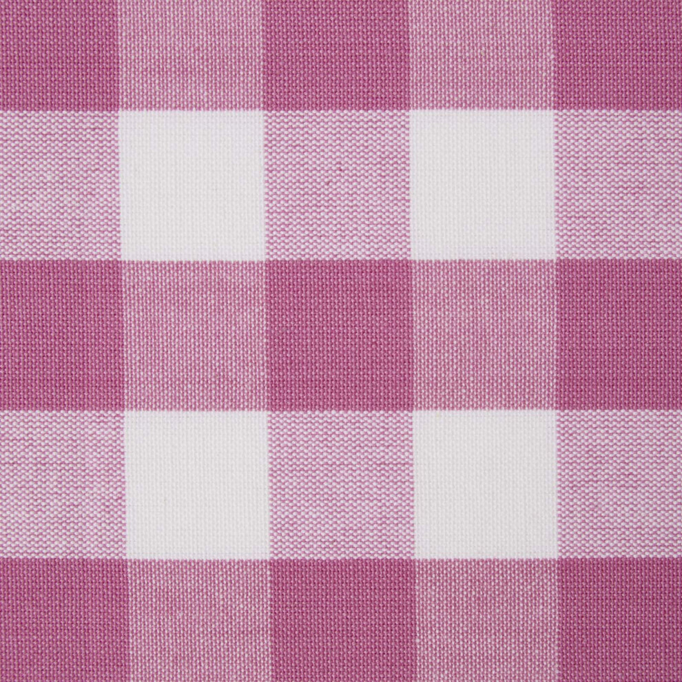 (Pink) Cotton Block Check Gingham Fabric 150cm Wide