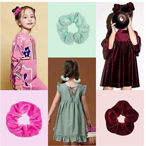 50er-Pack Scrunchies Haarbänder | Samt | Haargummis | 2