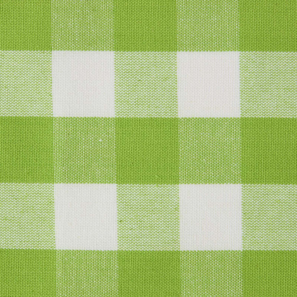 (Green) Cotton Block Check Gingham Fabric 150cm Wide