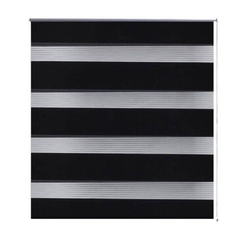 VidaXL (black, 120 x 175 cm) vidaXL Zebra Blinds Alternative Parallel Roller Blind Window Privacy Screen 1