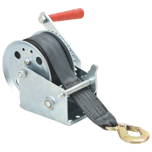 VidaXL (540 kg) vidaXL Hand Winch with Strap Business Hoist Lift Winch Puller Multi Models