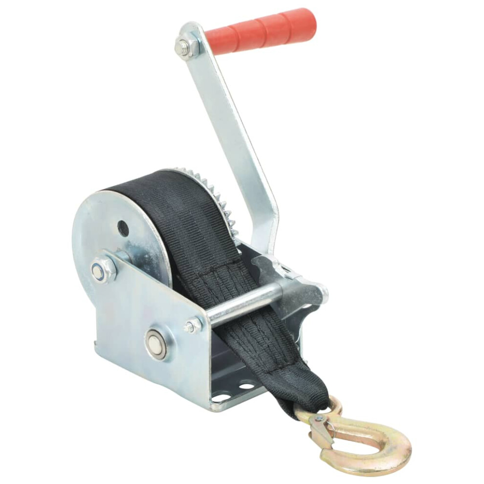 (360 kg) vidaXL Hand Winch with Strap Business Hoist Lift Winch Puller Multi Models