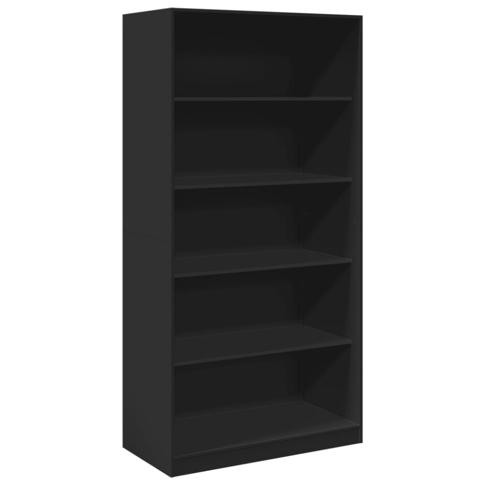 (black, 100 x 50 x 200 cm/ 4 shelves piece) vidaXL Wardrobe Clothing Storage Hanger Clothes Cabinet Closet Engineered Wood