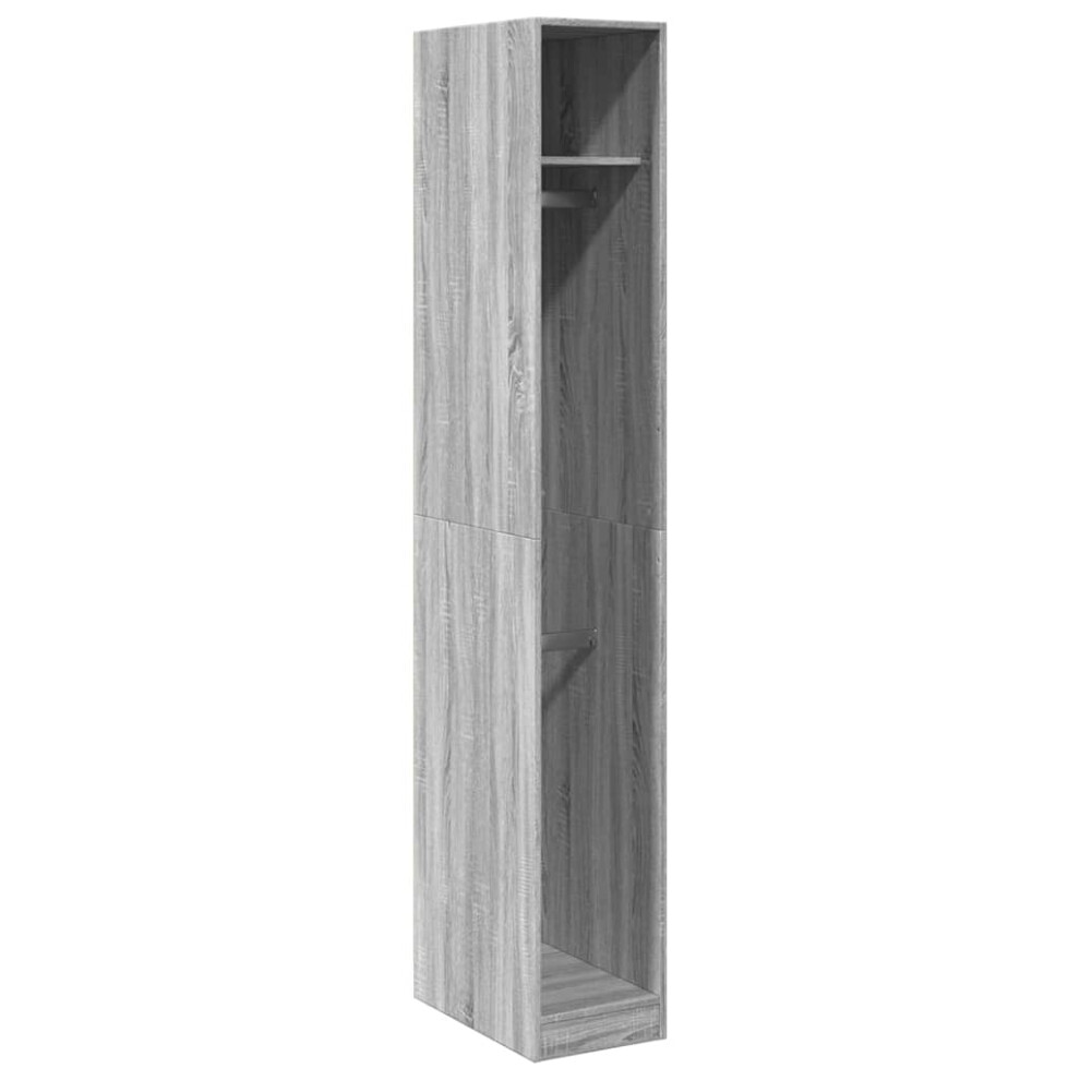 (grey sonoma, 30 x 50 x 200 cm/ 1 shelf piece) vidaXL Wardrobe Clothing Storage Hanger Clothes Cabinet Closet Engineered Wood