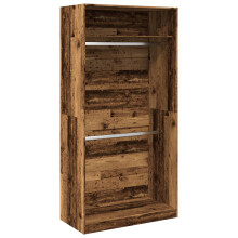 vidaXL Kleiderschrank Altholz-Optik 100x50x200 cm Holzwerkstoff