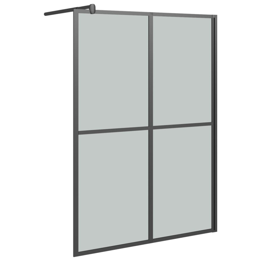 Vidaxl (Black, 140 X 195 Cm) Walk-In Shower Wall With Esg Glass Bathroom Screen Shower Partition