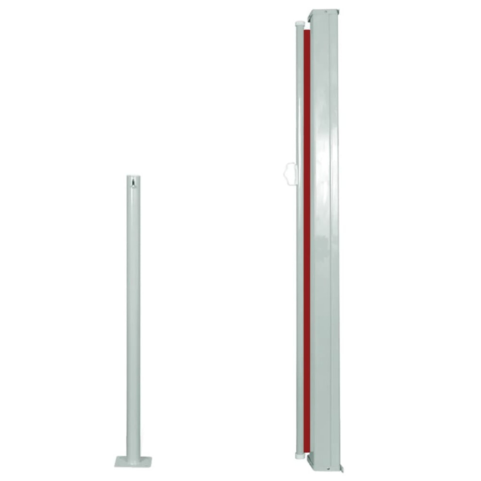 Vidaxl (Red, 120 X 300 Cm) Retractable Side Awning Outdoor Privacy Screen Blind Sunshade Shelter