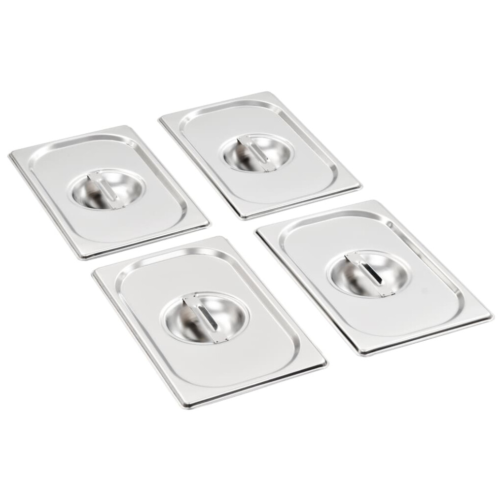 (265 X 162 mm) vidaXL 8x Pan Lids Stainless Steel Cooking Tray Guard Cover Set Multi Models