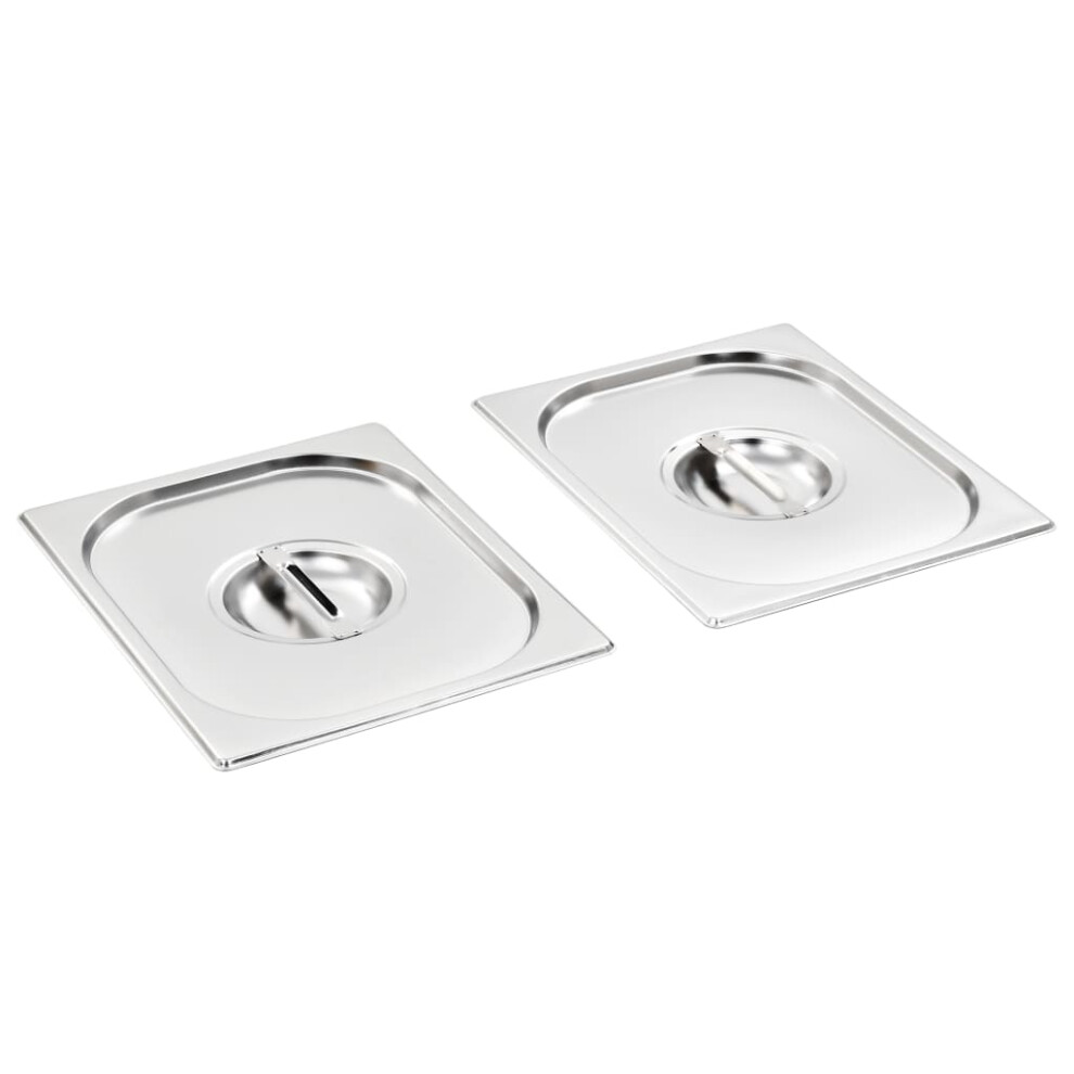 (325 x 265 mm) vidaXL 8x Pan Lids Stainless Steel Cooking Tray Guard Cover Set Multi Models