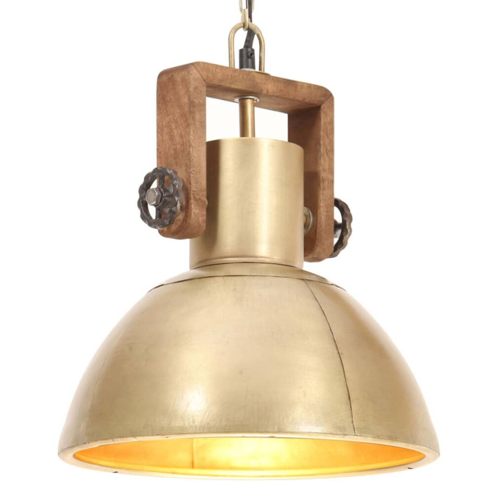 Vidaxl (Brass, 30 Cm) Industrial Hanging Lamp 25 W Round E27 Multi Colours Multi Sizes Light