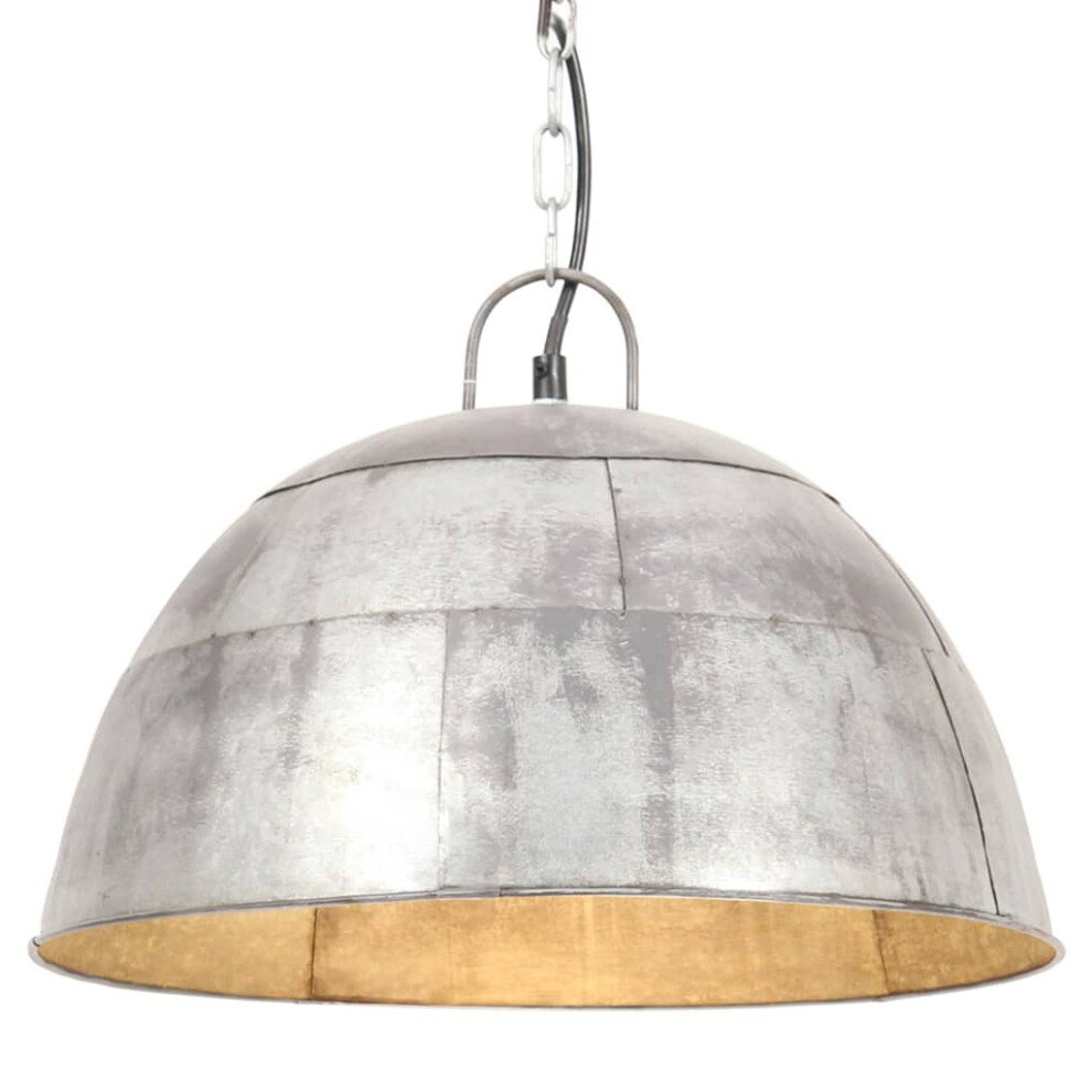 (silver, 41 cm) vidaXL Industrial Vintage Hanging Lamp 25 W Round E27 41cm/31cm Multi Colours