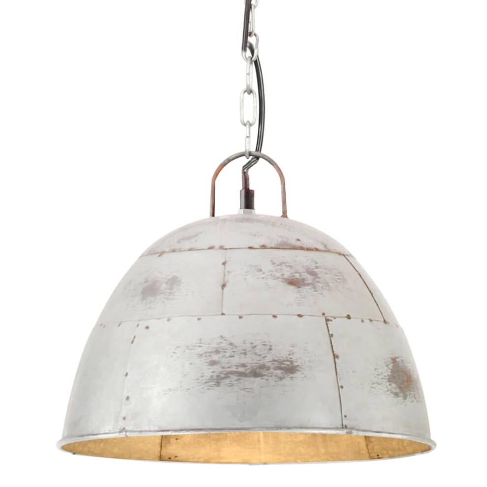 (silver, 31 cm) vidaXL Industrial Vintage Hanging Lamp 25 W Round E27 41cm/31cm Multi Colours