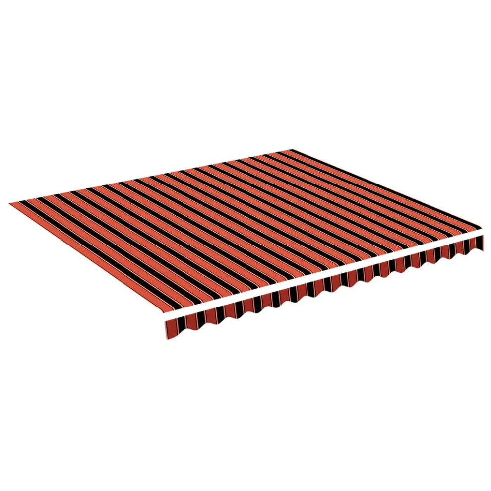 Vidaxl (Orange And Brown) Awning Top Sunshade Canvas Sunflower Canopy Top Replacement Fabric