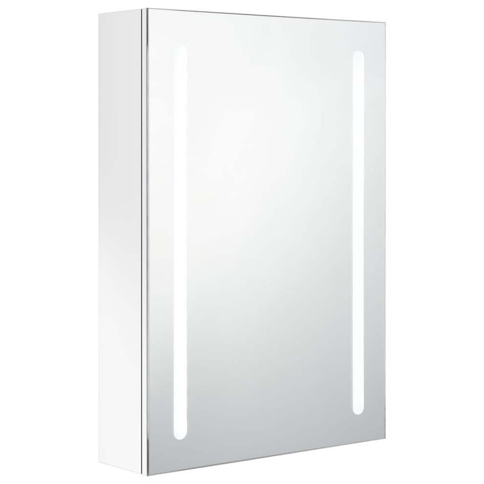 (shining white, 50 x 13 x 70 cm) vidaXL LED Bathroom Mirror Cabinet Washroom Wall Cabinet Storage Vanity Unit