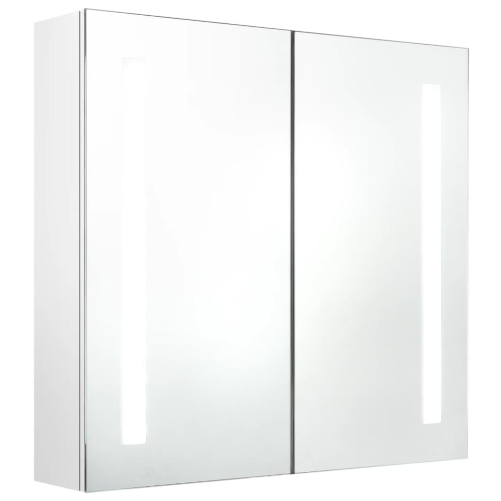 (shining white, 62 x 14 x 60 cm) vidaXL LED Bathroom Mirror Cabinet Washroom Wall Cabinet Storage Vanity Unit