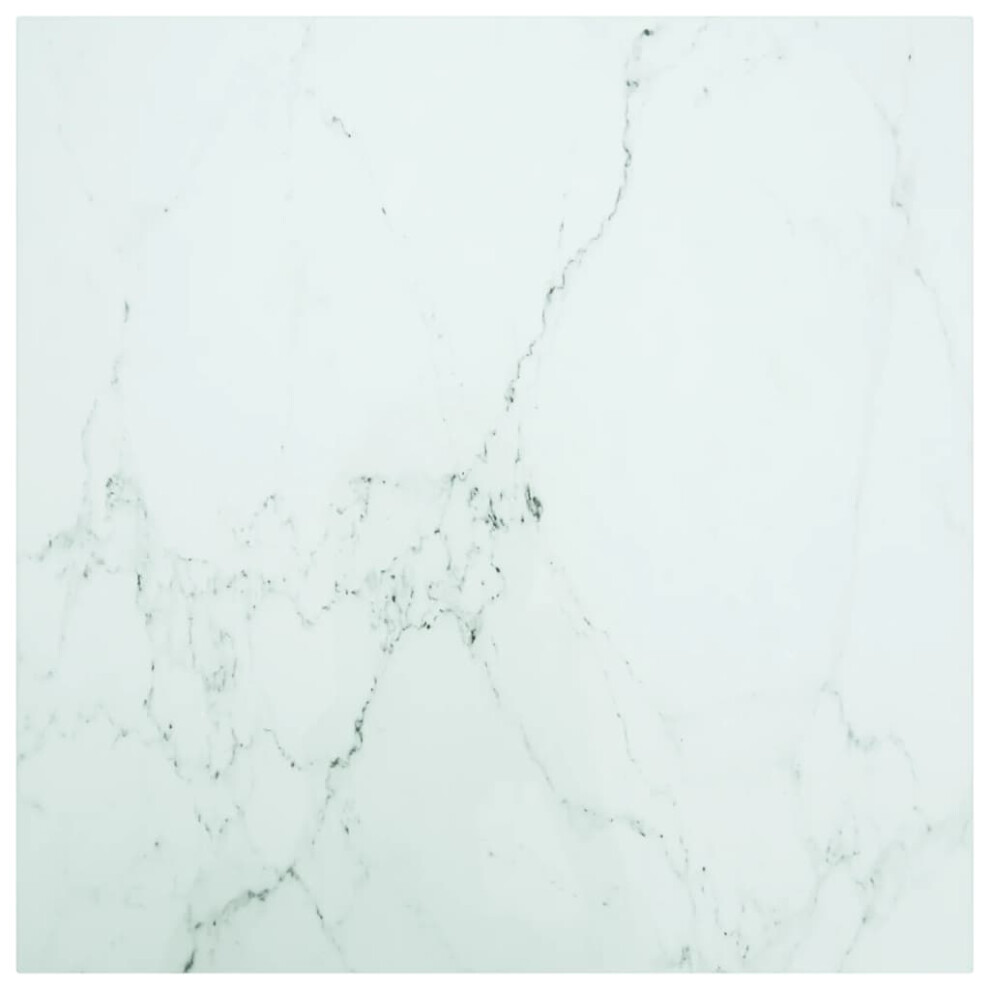 Vidaxl (White, 80 X 80 Cm) Table Top Sturdy Desk Top Replacement Dining Table Top Tempered Glass