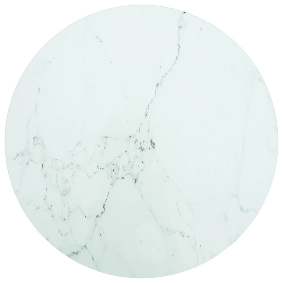 Vidaxl (White, 50 Cm) Table Top Sturdy Desk Top Replacement Dining Table Top Tempered Glass