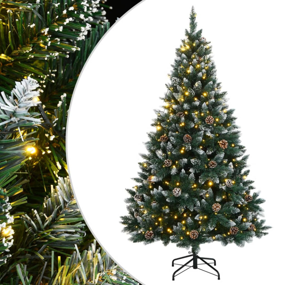Vidaxl (With Led, 240 Cm) Artificial Christmas Tree With Stand Xmas Tree Christmas Decoration Pvc