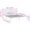 VidaXL (white, 200 x 210 cm) vidaXL Bed Frame Bed Base Bedstead Bedroom Mattress Foundation Solid Wood 4
