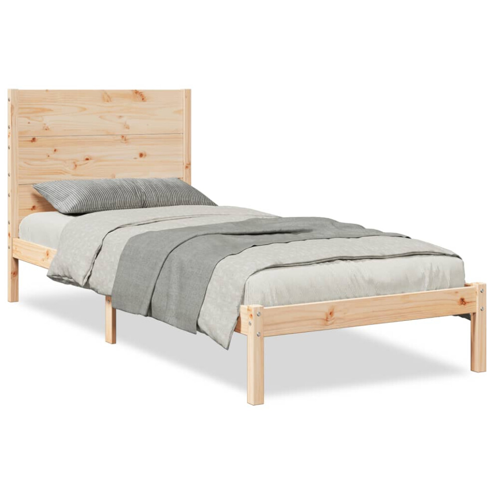 (natural, 100 x 210 cm) vidaXL Bed Frame Bed Base Bedstead Bedroom Mattress Foundation Solid Wood Pine