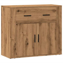 (oak) vidaXL Sideboard Side Cabinet Storage Cupboard Home Organiser Engineered Wood