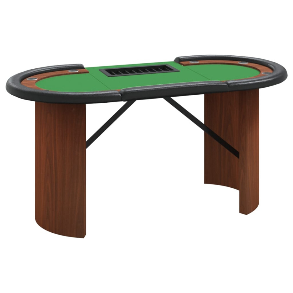 (green) vidaXL 10-Player Poker Table with Chip Tray Gaming Poker Table Blue/Green