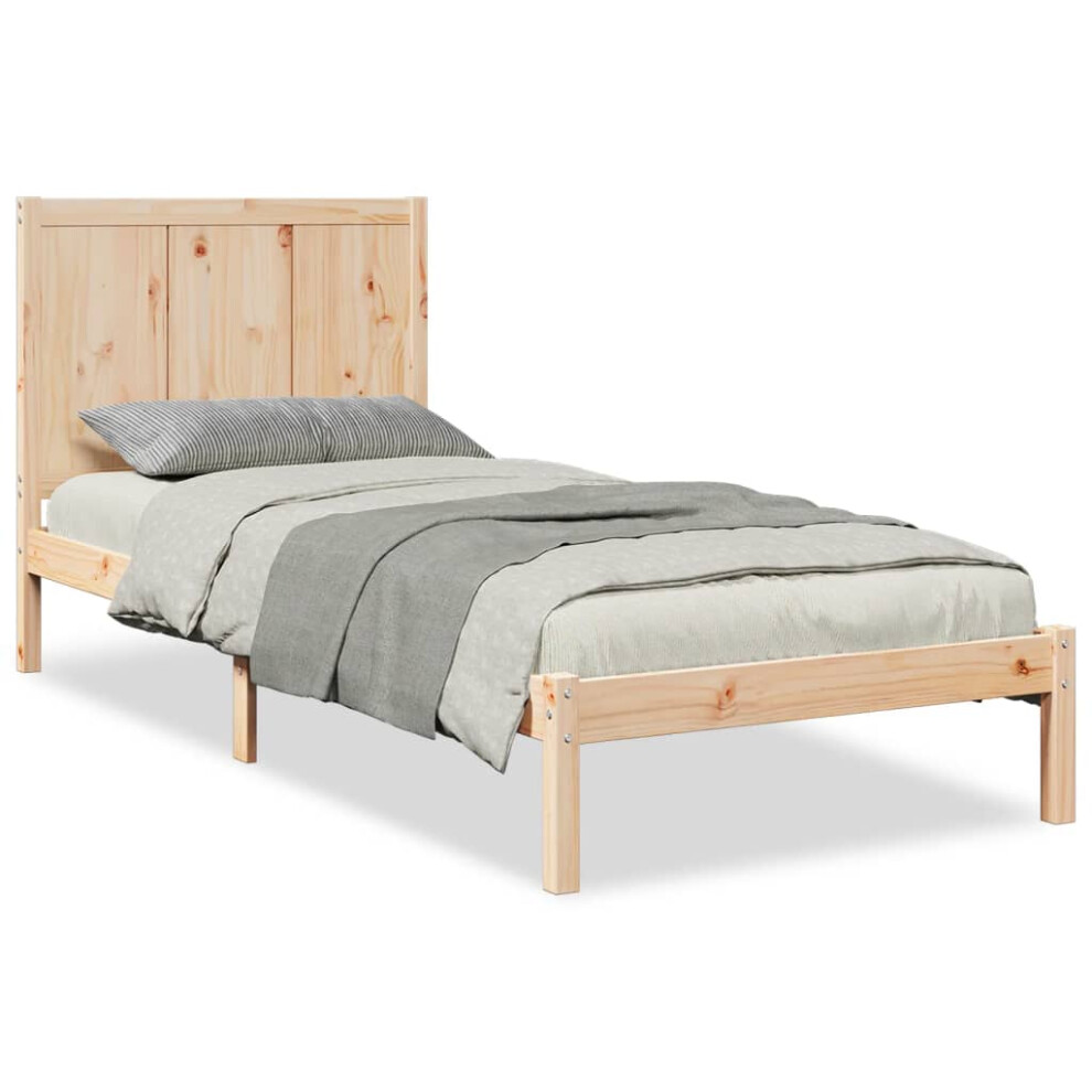 (natural, 100 x 210 cm) vidaXL Bed Frame Bed Base Bedstead Bedroom Mattress Foundation Solid Wood Pine