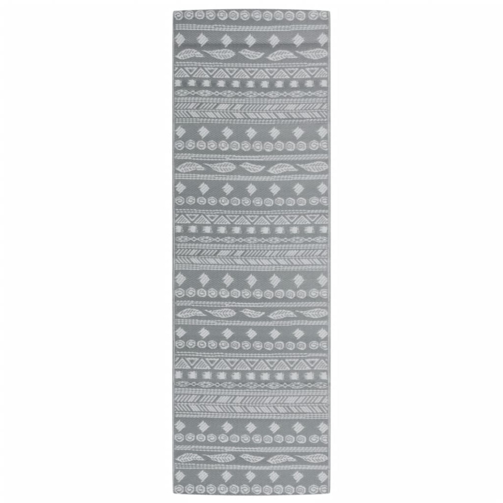 (grey pattern, 80 x 250 cm) vidaXL Outdoor Carpet Garden Rug Carpet Patio Mat Area Rug Balcony Blanket PP