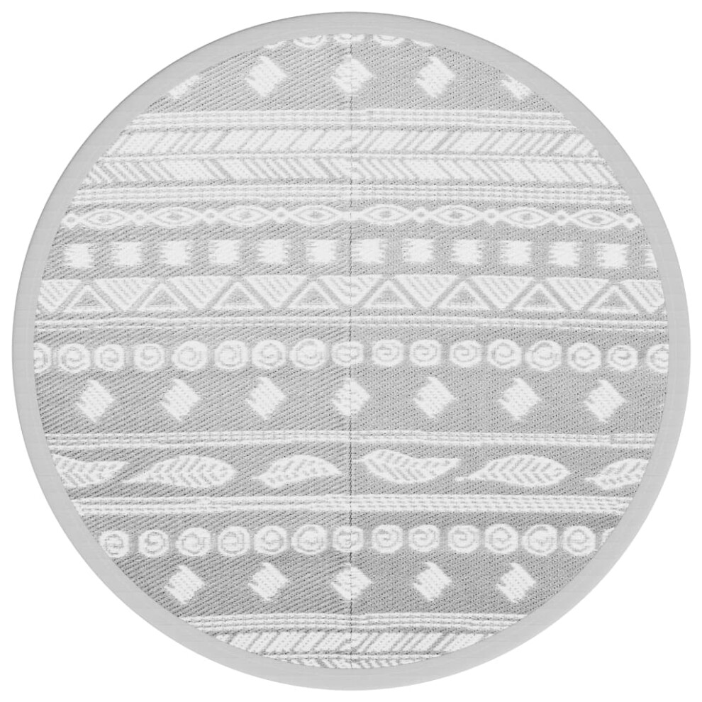 Vidaxl ( Pattern, 160 Cm) Outdoor Carpet Garden Rug Carpet Patio Mat Area Rug Balcony Blanket Pp Grey