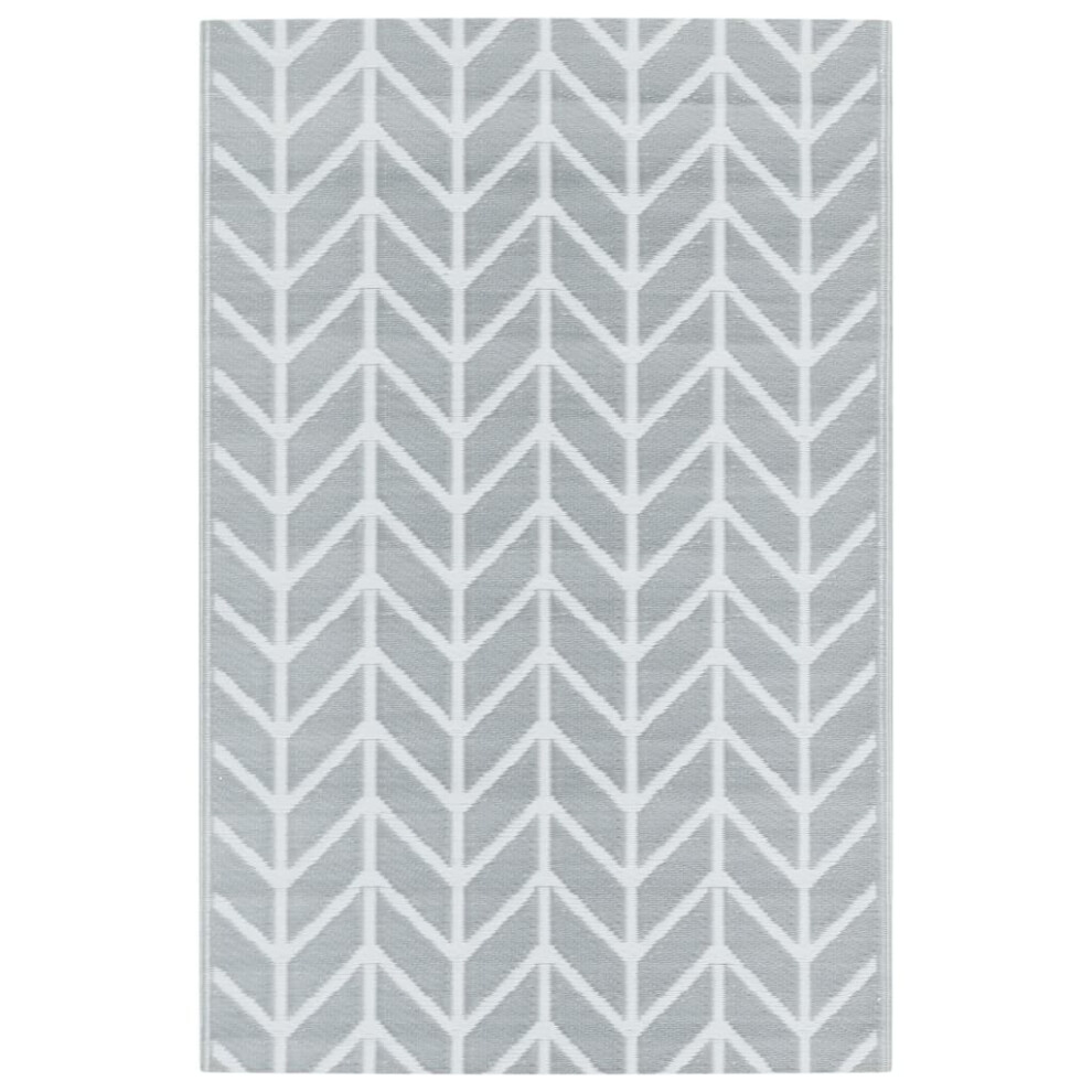 (light grey and white, 190 x 290 cm) vidaXL Outdoor Carpet Garden Rug Carpet Patio Mat Area Rug Balcony Blanket PP