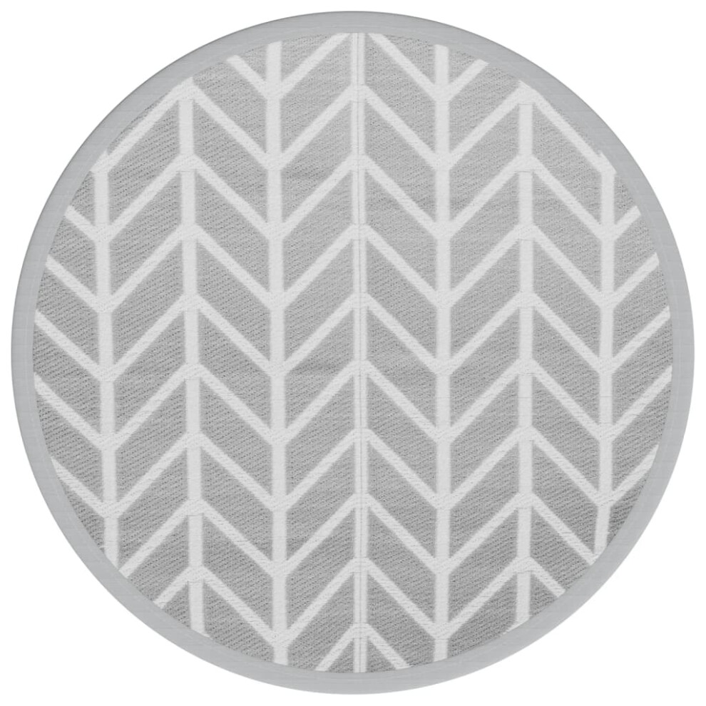 Vidaxl (Light Grey And White, 160 Cm) Outdoor Carpet Garden Rug Carpet Patio Mat Area Rug Balcony Blanket Pp White,Grey
