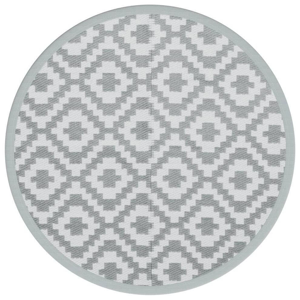 (white and light grey, 200 cm) vidaXL Outdoor Carpet Garden Rug Carpet Patio Mat Area Rug Balcony Blanket PP